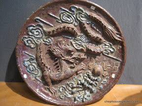 Asian Ceramic Dragon Medallion