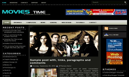 Movies Time Blogger Template