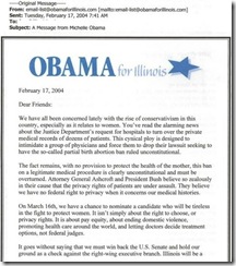 letter from Michelle Obama