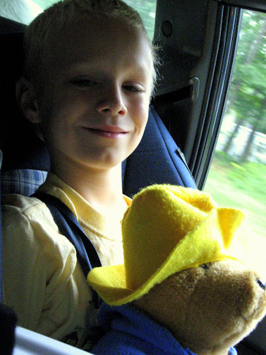 nate came to move me in. he chilled with paddington on the drive.