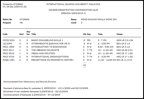 mini jadual