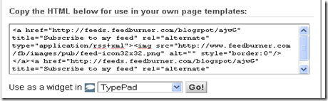 code html  feedburner