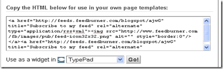 code html feedburner code html feedburner