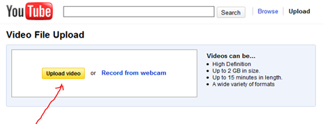 การอัพโหลดวีดีโอใน youtube