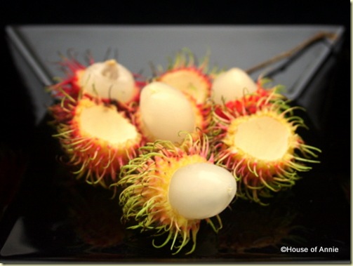 peeled rambutans