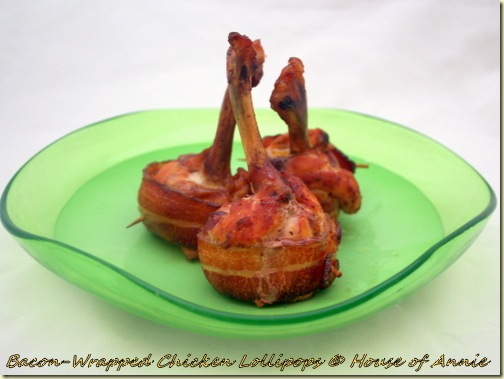 bacon-wrapped chicken lollipops bacon-wrapped chicken lollipops