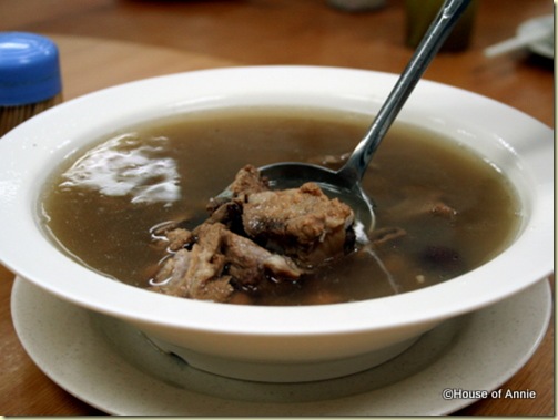 pork and bean soup at penang seafood restaurant