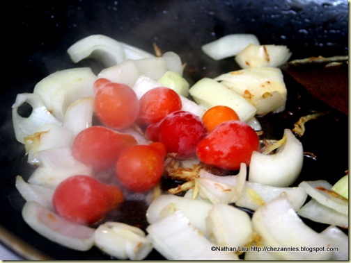 Onions,tomatoes, and ginger for sweet sour fish