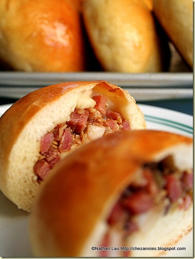 Homemade baked char siu bao