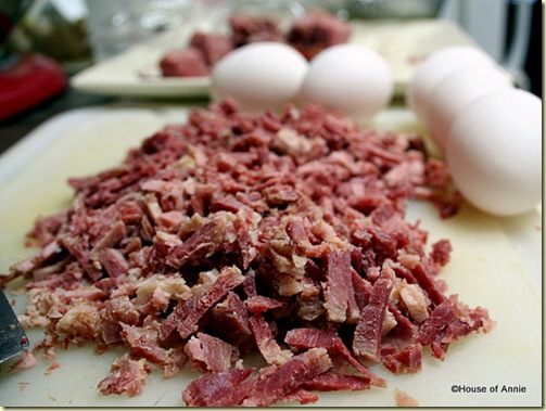 finely minced corned beef