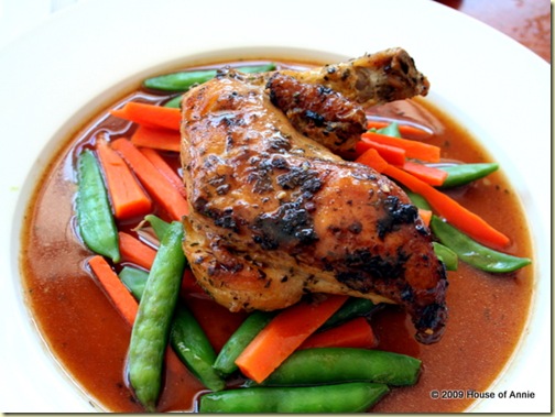 roasted chicken from Bistro Moulin