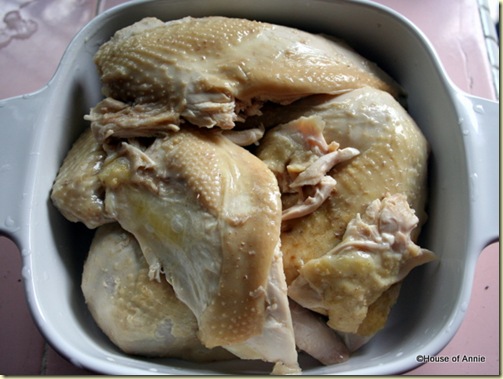 boiled chicken