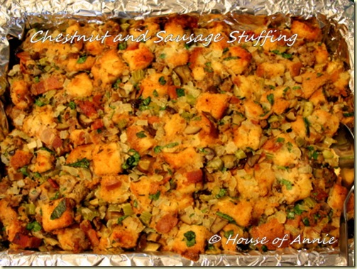 gourmet chestnut and sausage stuffing