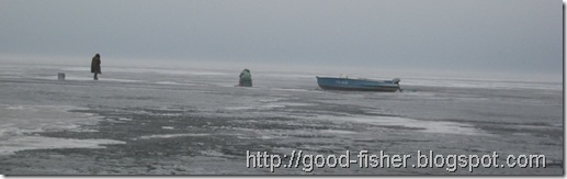 рыбалка на льдине