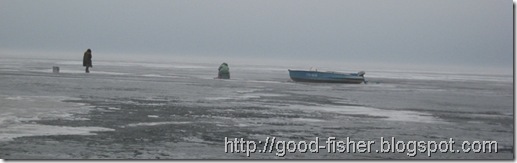 рыбалка на льдине