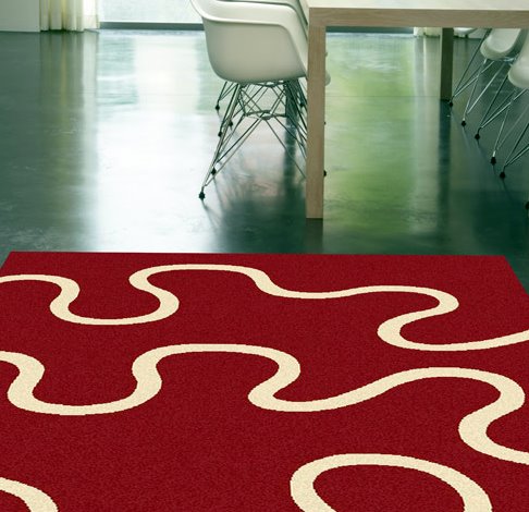 tapis synthetique rouge