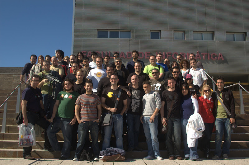 La foto de grupo de las IV Jornadas de podcasting en Murcia