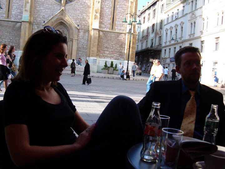 Ben and Ivana at a Cafe