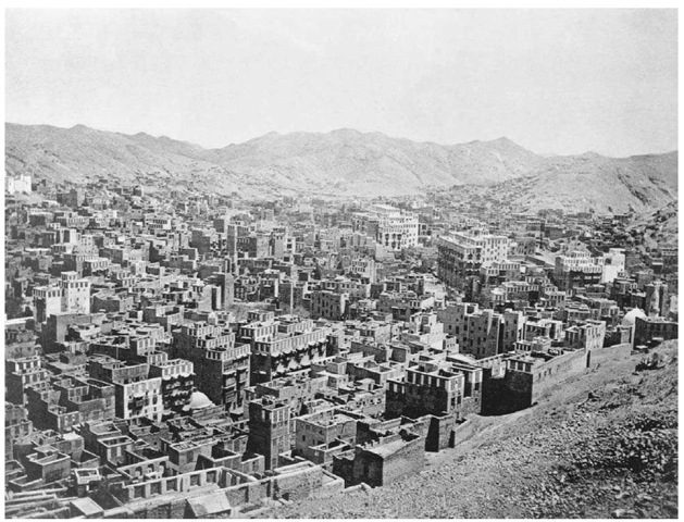 Mecca, Saudi Arabia, 1880s. Christiaan Snouck Hurgronje, the Dutch government advisor and scholar of Islam, photographed this scene during the 1880s in Saudi Arabia, where he had traveled to study the practices of Muslim pilgrims. 
