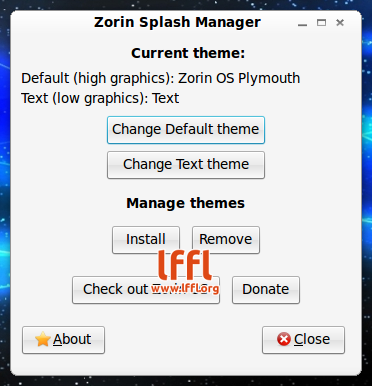Zorin Splash Screen Manager Ubuntu
