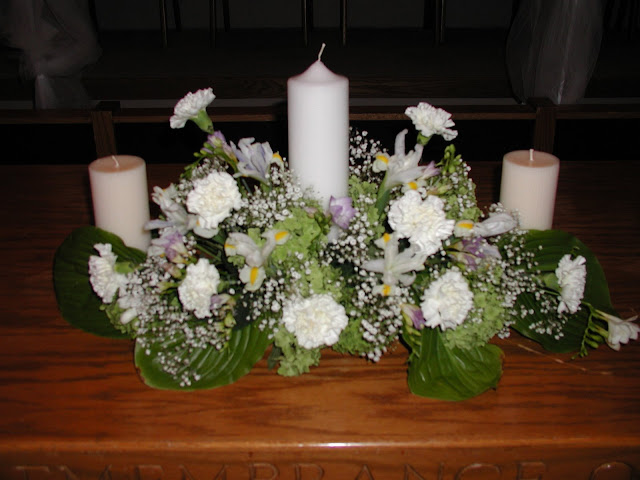flower wedding candle