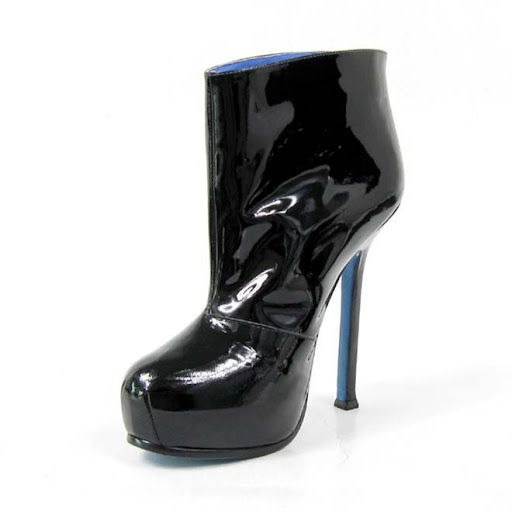 Shinny Leather High Heel Boot Shoes