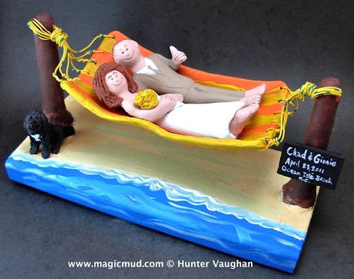 Bride and Groom in Hammock Wedding Cake Topper Bride and Groom in Hammock Wedding Cake Topper