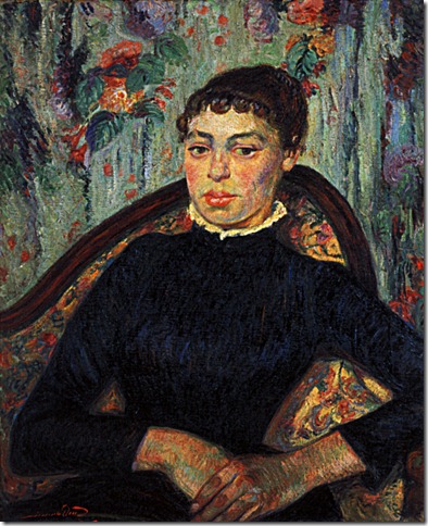 1886  Armand Guillaumin  Portrait d'une jeune femme  Huile sur Toile    65x54 cm  Amsterdam Rijksmuseum Vincent Van Gogh