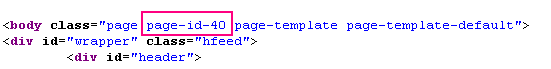 Wordpress Page ID