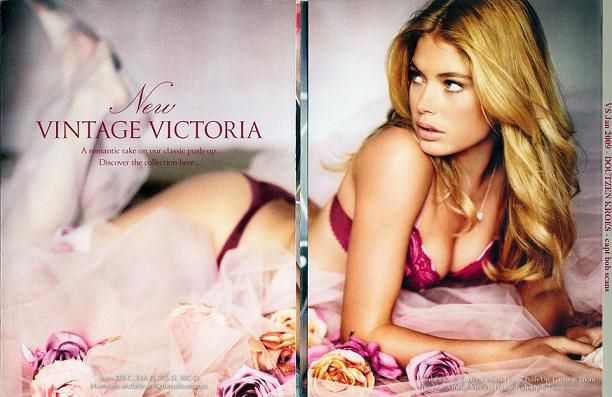 Doutzen Kroes In “Vintage Victoria” Postcard