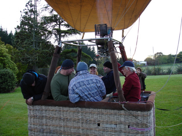 Ochtend ballonvaart in nieuw zeeland