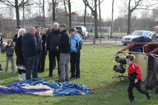 Ballonvaart op 27 Maart 2010 met een vertrek vanuit Harderwijk en een landing in Wapenveld