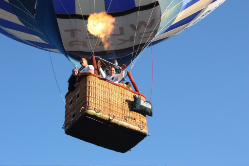 Ballonvaren over de Utrechtse heuvelrug van Amersfoort naar Maurik en Wijk bij duurstede, 's-Heerenberg en Emmerich naar Rees