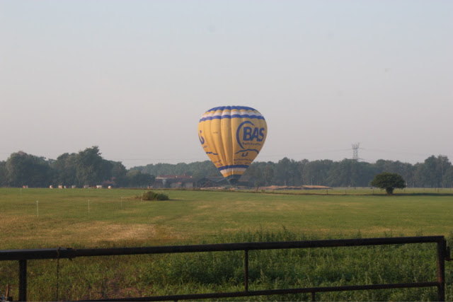 Ochtend ballon vaart vanuit Doetinchem over Hengelo en Vorden naar Laren.