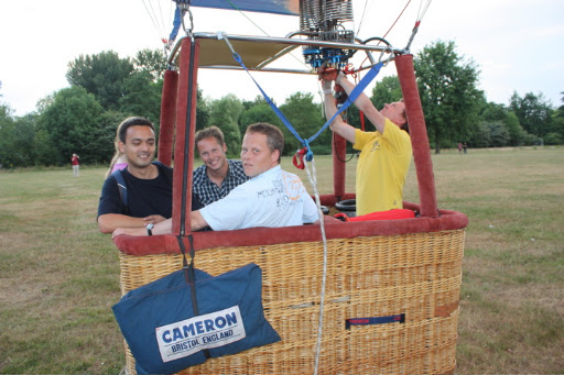 Ballonvaren aan de rand van de veluwe van Apeldoorn naar Hattemerbroek.