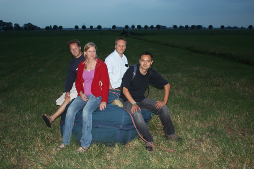 Ballonvaren aan de rand van de veluwe van Apeldoorn naar Hattemerbroek.