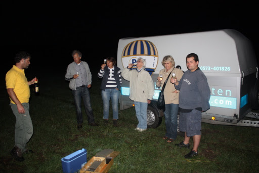Ballonvaart vanuit Amersfoort met 7 ballonnen tot Boven Leeuwen.