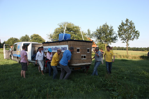 Ballonvaren met een groep van Exel naar Markelo.