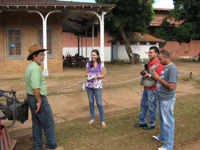 Equipe do Di�rio da Amazonia nos entrevista na Madeira-Mamor�