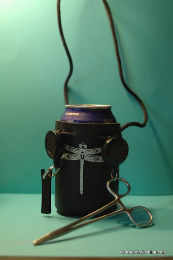 beer + fly fishing lanyard combo
