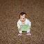 Sitting on the floor of the new apartment