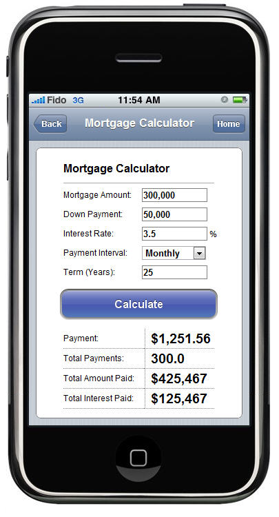 myRealPage Mortgage Calculator widget for mobile myRealPage Mortgage Calculator widget for mobile