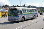 They had this retro bus on display... here's the description from the Transit Museum Society site (http://www.trams.bc.ca/buses/4612.html) GMC Diesel #4612 model TDH 4519 (VH transmission), built 1964, operated in North Vancouver. It was then renumbered to #5522 and transfered to Kensington (later Burnaby) & Surrey and back several times. Retired in 1996, it was then donated to TRAMS. A new 6V71 engine and VS2 transmission was installed 1997, and the bus was repainted to original BC Hydro livery in 1998.