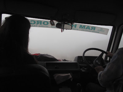 Along the way near Manali, we encountered a huge cloud in the Rohtang pass and it was pretty scary for the driver who had limited visibility!
