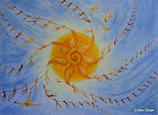 088 - Génèse - 1998<br />
97 x 130 - Huile et or sur toile