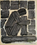 009 - Personnage Assis - 1991<br />
42 x 50 - Acrylique sur résine (fixé)