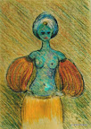 066 - Anaïs Bleue - 1995<br />
41 x 29 - Pastel sur carton