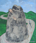 161 - Les deux frères - 2006<br />
65 x 54 - Technique mixte sur toile