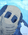 165 - L'oiseau - 2006<br />
50 x 40 - Sable et acrylique sur toile