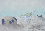 173 - Le Chevalier - 2007<br />
50 x 70 - Sable et aquarelle sur toile
